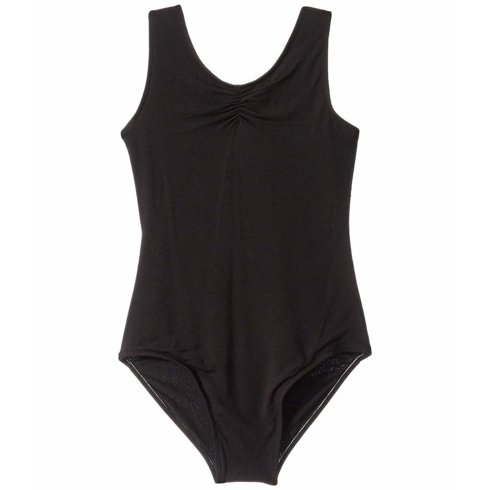 Flo Active Girls Sequin Lace Back Tank Leotard Black 5 Little Kids
